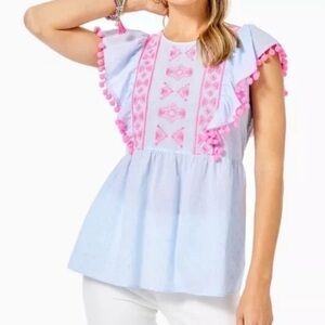 Lilly Pulitzer Raquelle Embroidered Top